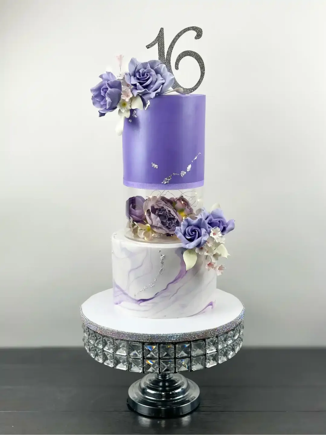 PASTEL DULCES DIECISÉIS DE MÁRMOL LAVANDA